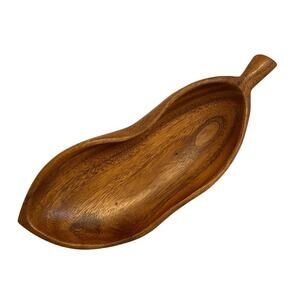 Vintage Monkey Pod Wood candy nut snack tray dish